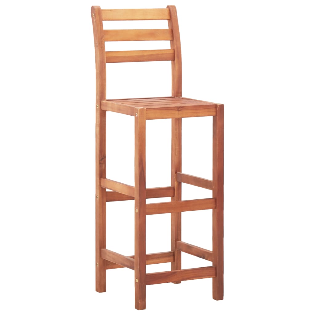 vidaXL Bar Stool Bar Seat Counter Height Stool for Kitchen Pub Solid Wood-3