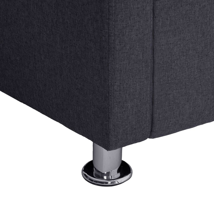 vidaXL Cube Armchair Dark Gray Fabric-7