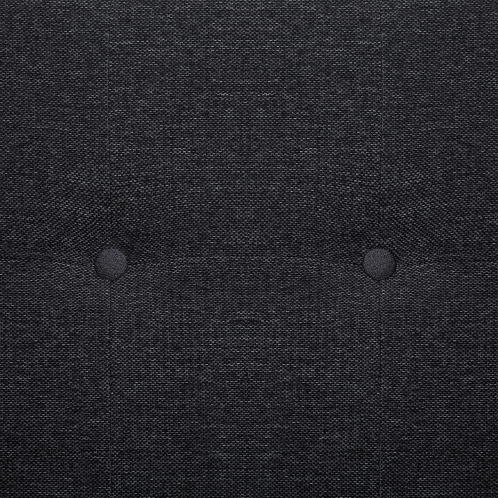 vidaXL Sofa Bed with Armrest Dark Gray Fabric-3