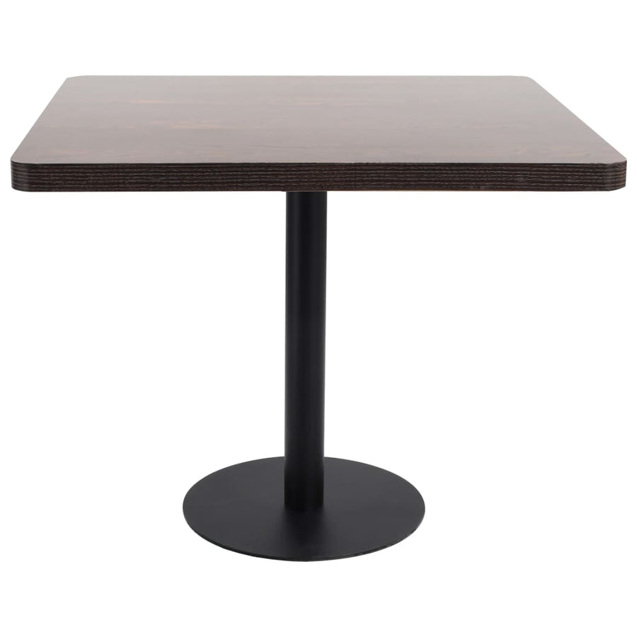 vidaXL Bistro Table Dark Brown 31.5""x31.5"" MDF-0