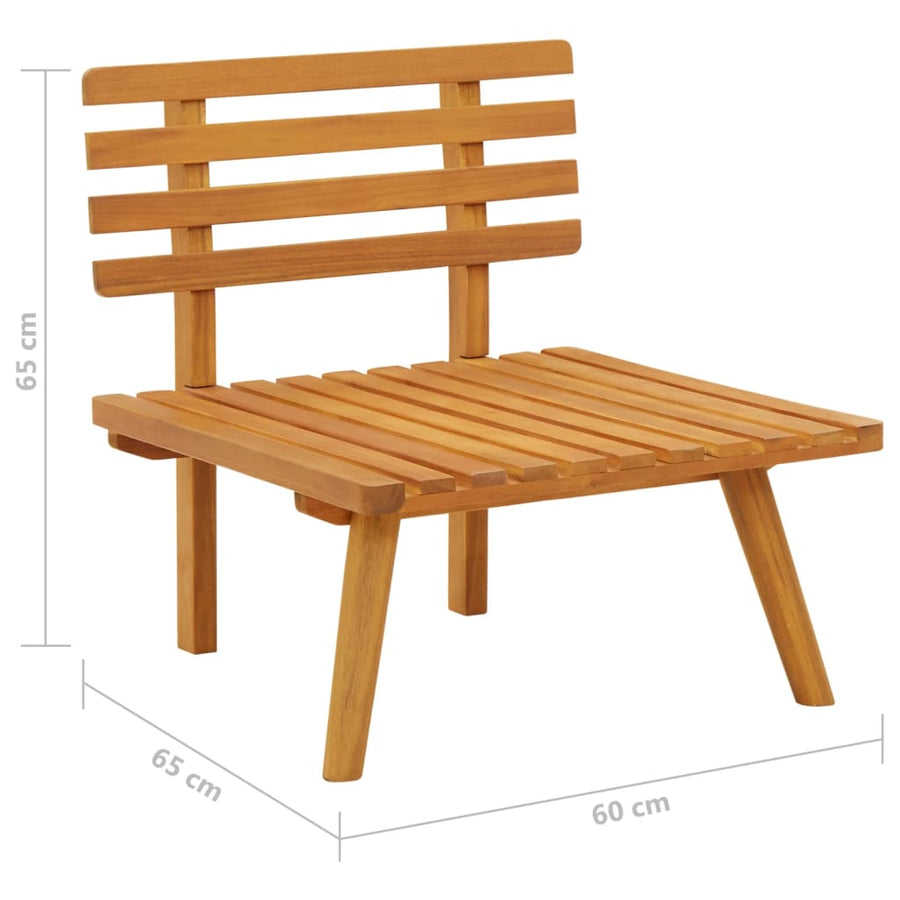 vidaXL Patio Chair with Cushions Solid Acacia Wood-0
