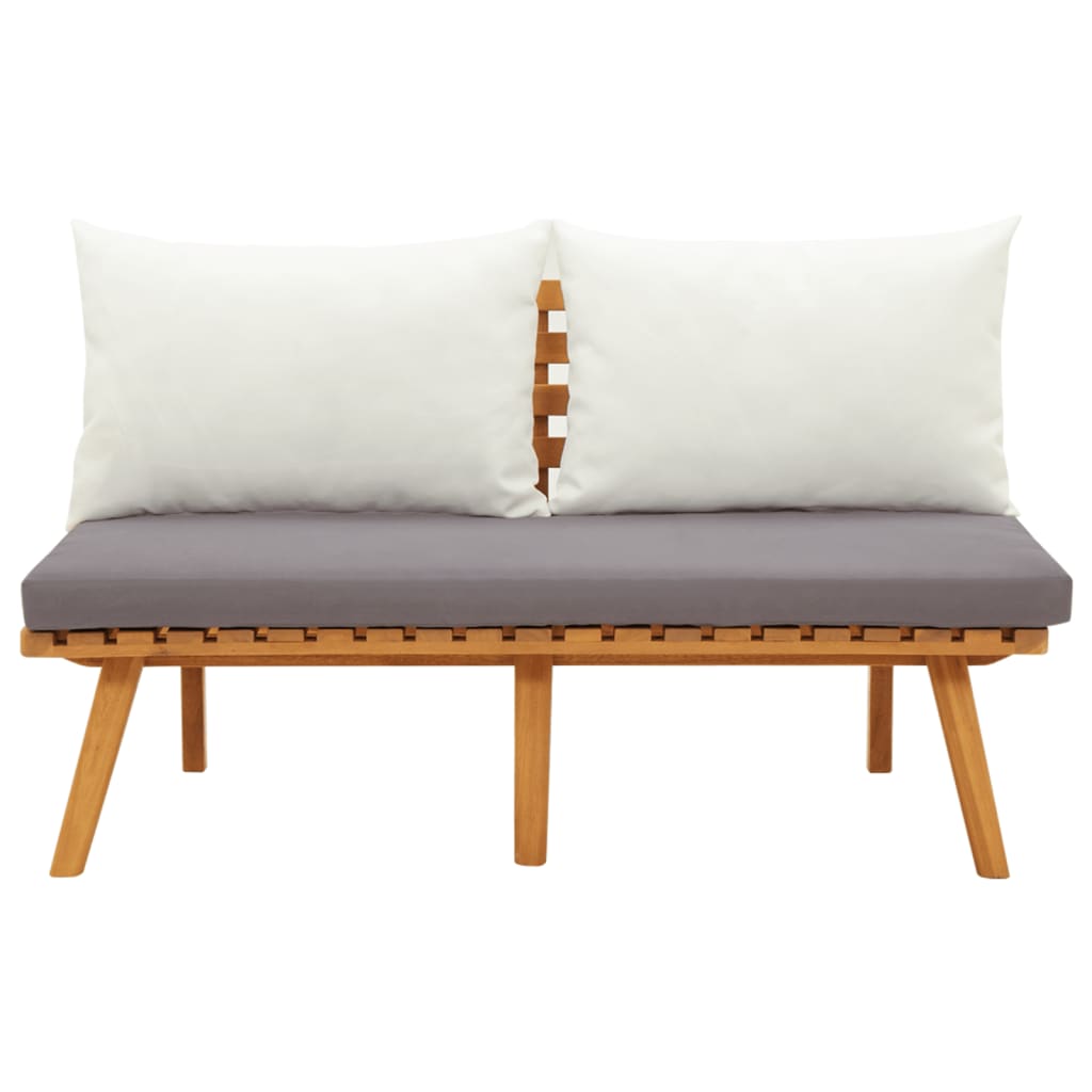 vidaXL Patio Bench with Cushions 45.3" Solid Acacia Wood-0