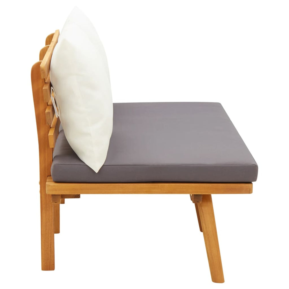 vidaXL Patio Bench with Cushions 45.3" Solid Acacia Wood-1