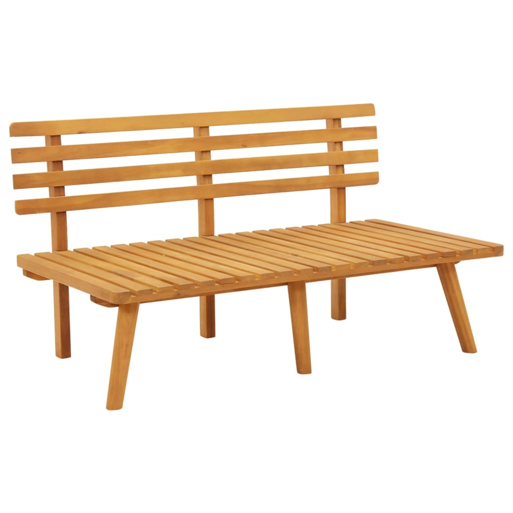 vidaXL Patio Bench with Cushions 45.3" Solid Acacia Wood-3