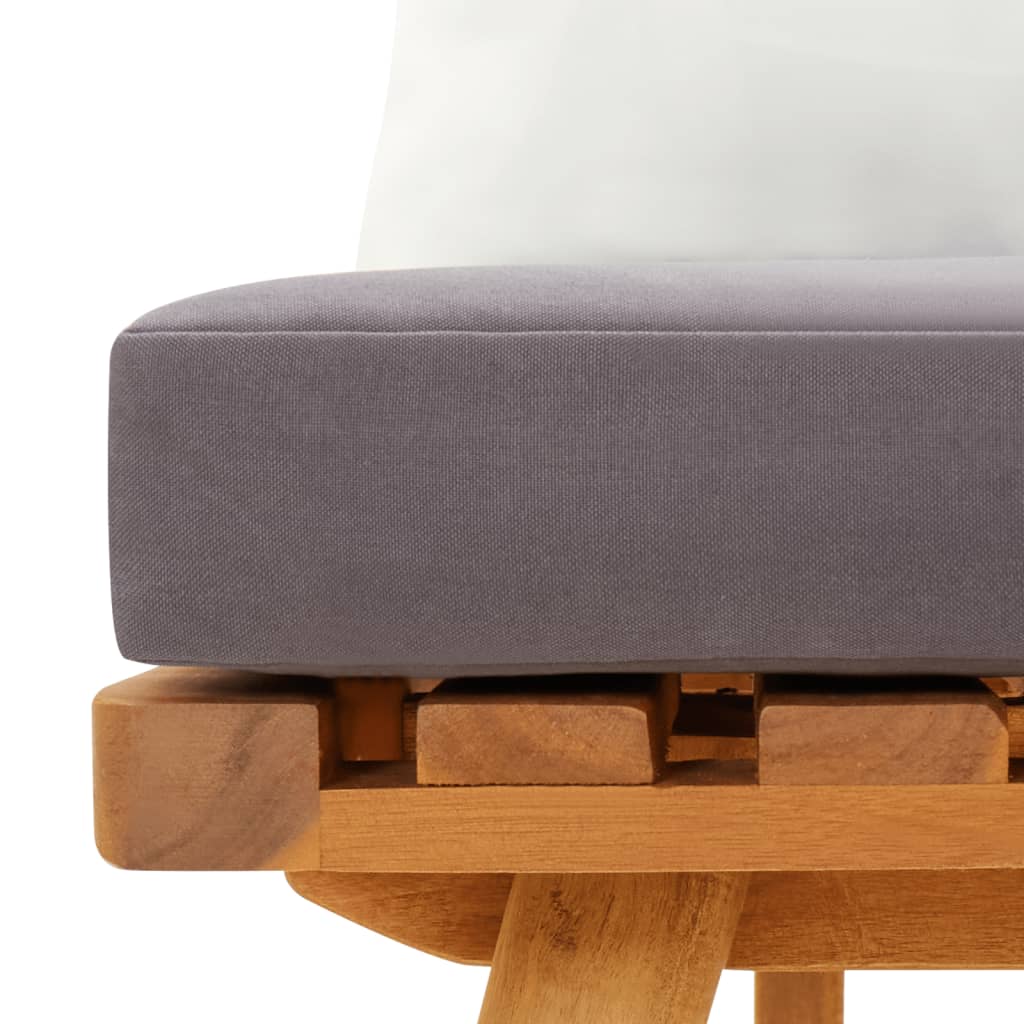 vidaXL Patio Bench with Cushions 45.3" Solid Acacia Wood-4