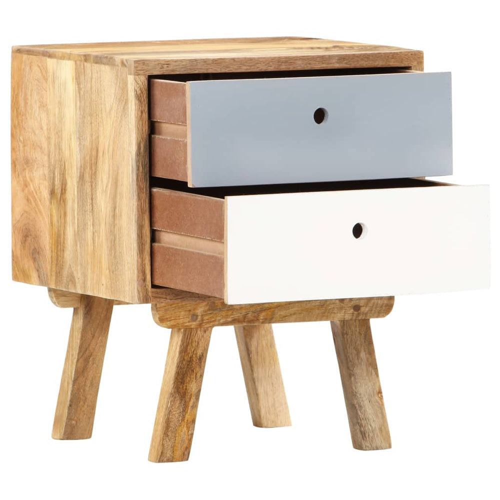 vidaXL Bedside Cabinet 15.7"x13.8"x19.7" Solid Mango Wood-1