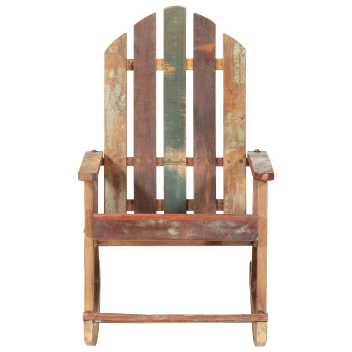 vidaXL Rocking Chair Wooden Adirondack Chair Porch Rocker for Patio Garden-7