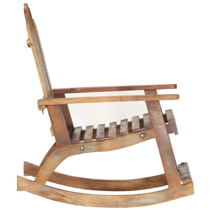 vidaXL Rocking Chair Wooden Adirondack Chair Porch Rocker for Patio Garden-8