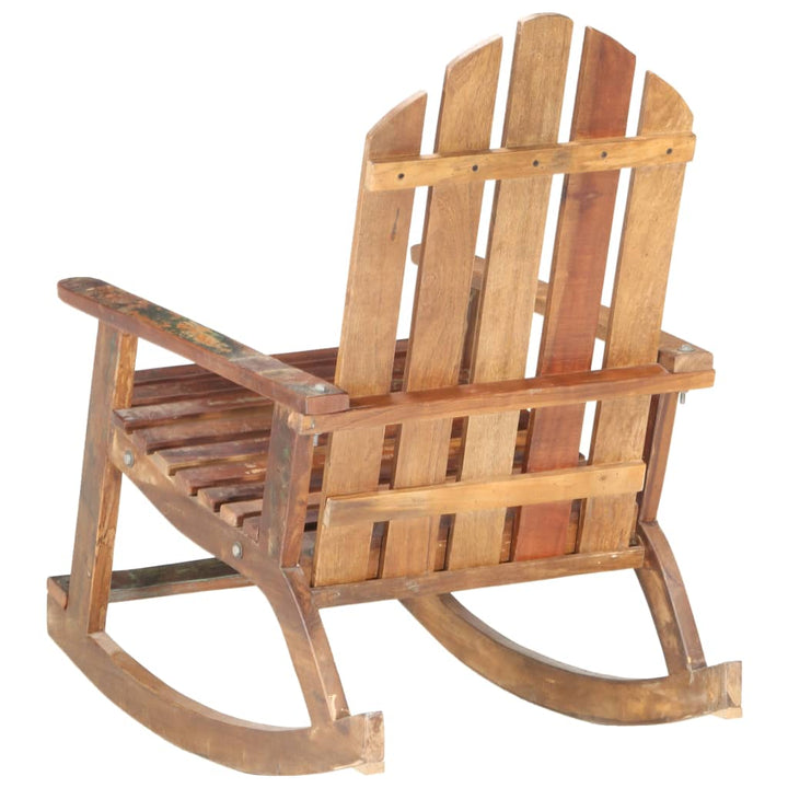 vidaXL Rocking Chair Wooden Adirondack Chair Porch Rocker for Patio Garden-2