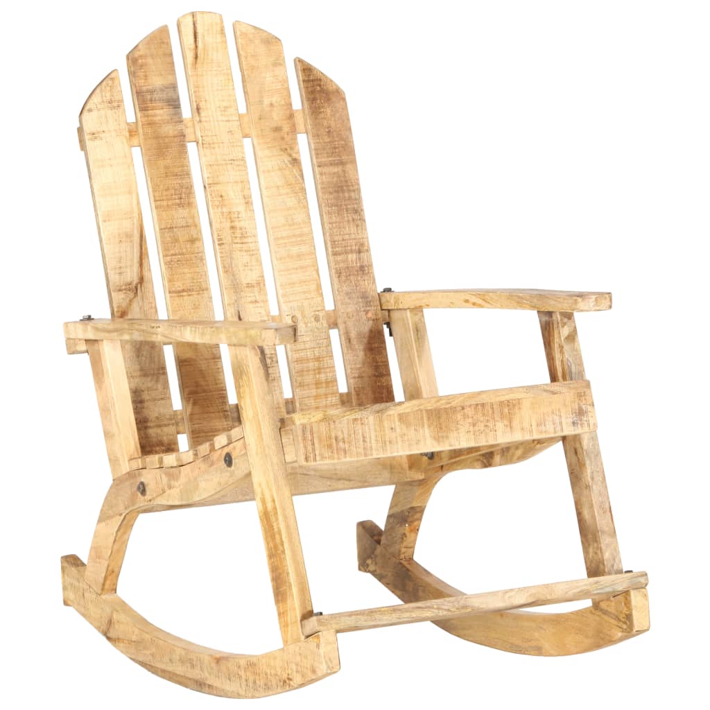 vidaXL Rocking Chair Wooden Adirondack Chair Porch Rocker for Patio Garden-9