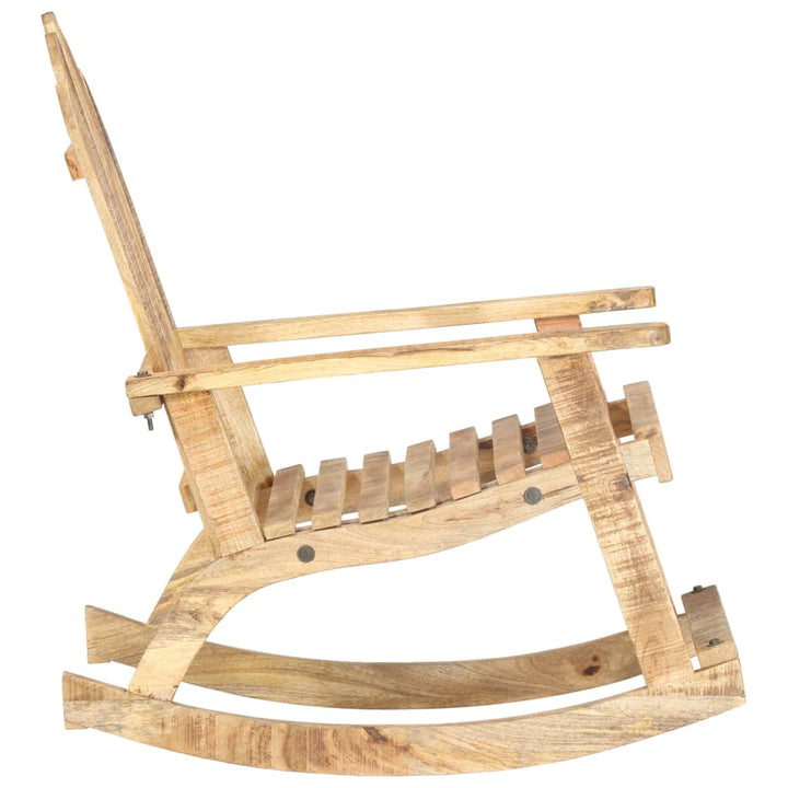vidaXL Rocking Chair Wooden Adirondack Chair Porch Rocker for Patio Garden-11