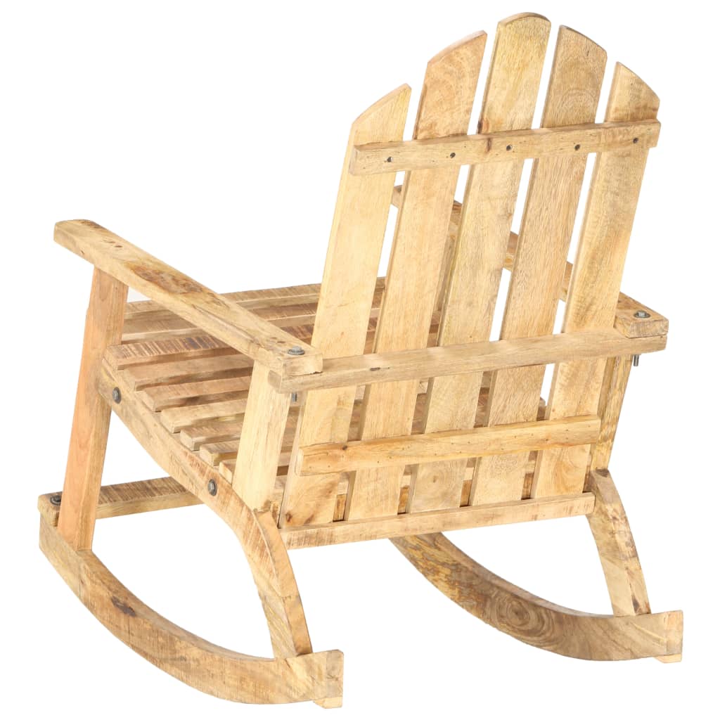 vidaXL Rocking Chair Wooden Adirondack Chair Porch Rocker for Patio Garden-14