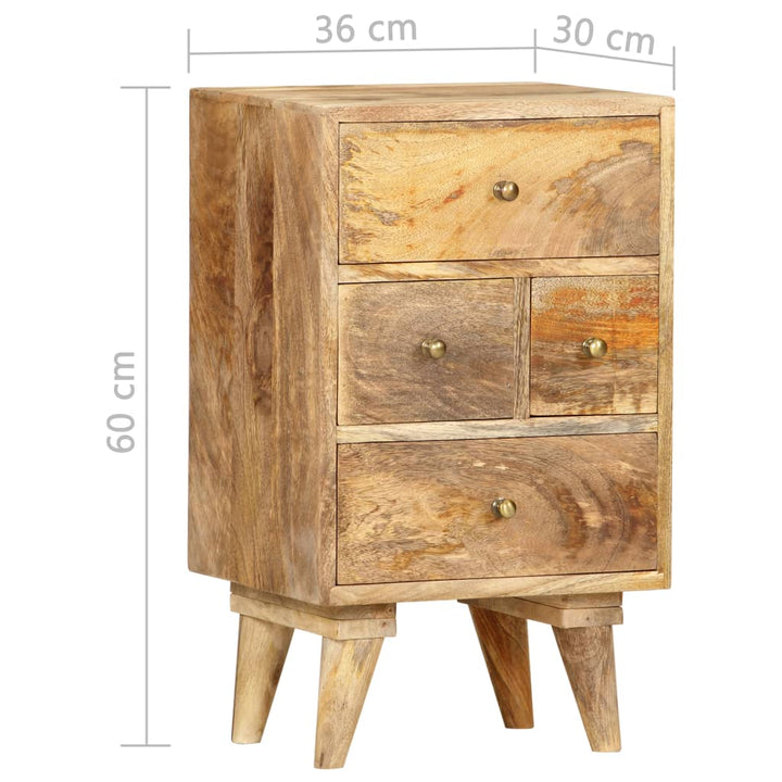 vidaXL Bedside Cabinet 14.2"x11.8"x23.6" Solid Mango Wood-7