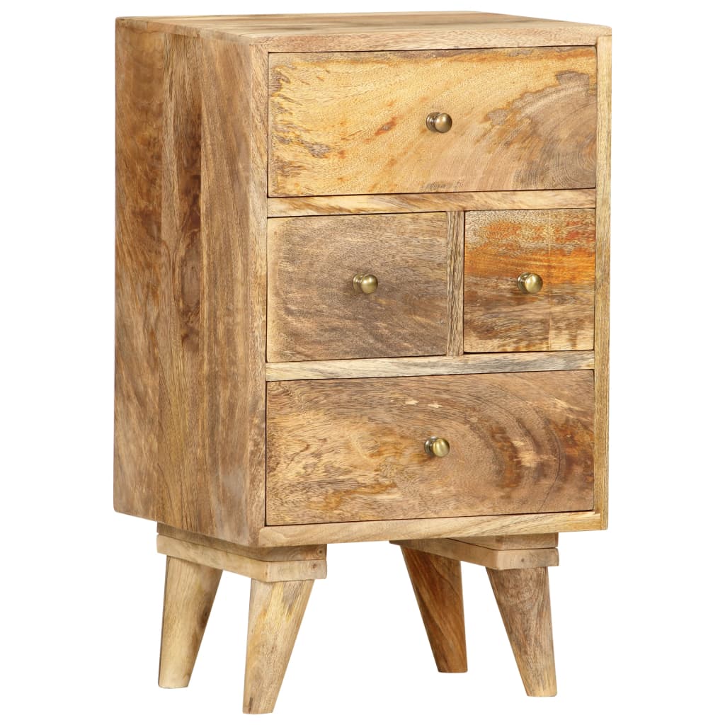vidaXL Bedside Cabinet 14.2"x11.8"x23.6" Solid Mango Wood-8