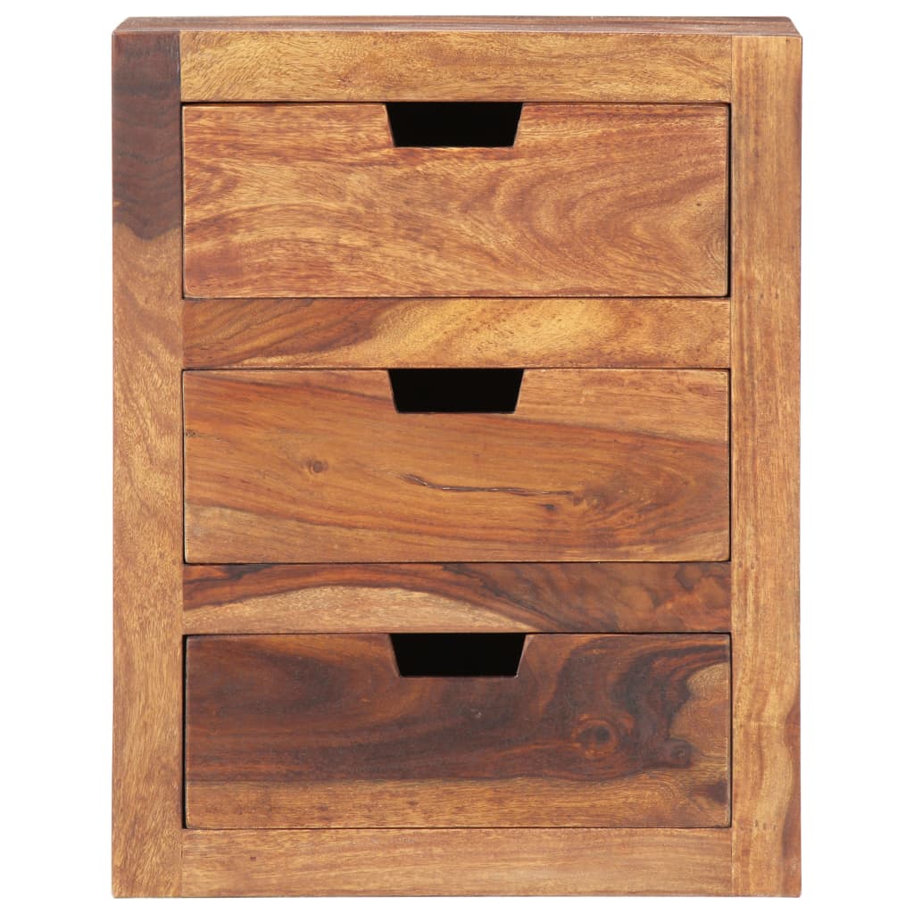 vidaXL Bedside Cabinet 15.7"x11.8"x19.7" Solid Sheesham Wood-2