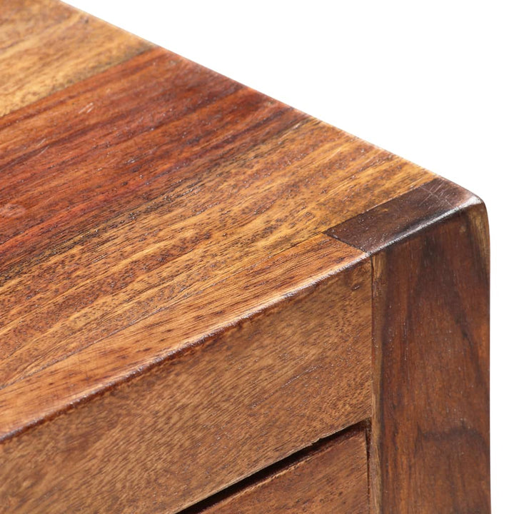 vidaXL Bedside Cabinet 15.7"x11.8"x19.7" Solid Sheesham Wood-5