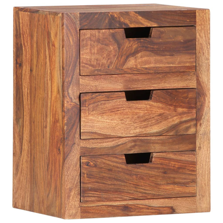 vidaXL Bedside Cabinet 15.7"x11.8"x19.7" Solid Sheesham Wood-7