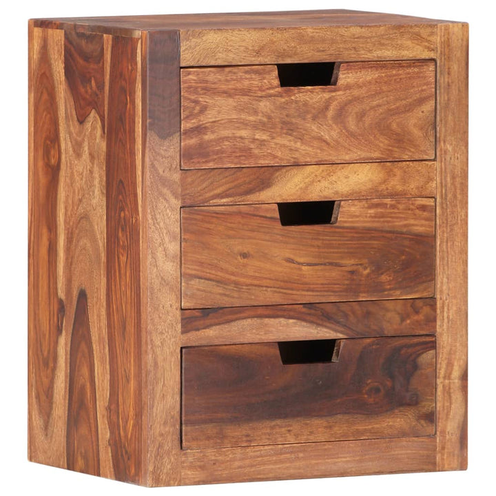 vidaXL Bedside Cabinet 15.7"x11.8"x19.7" Solid Sheesham Wood-9