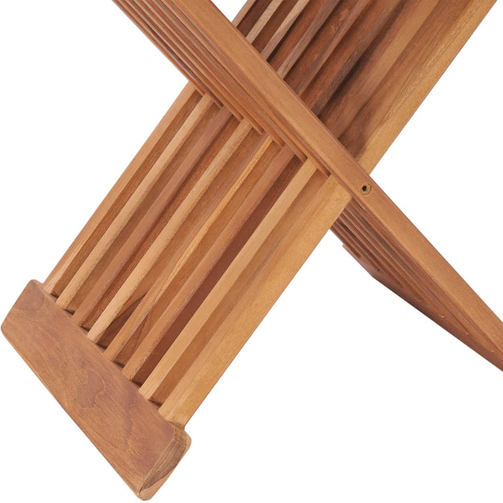 vidaXL Folding Stool 15.7"x12.6"x17.7" Solid Teak Wood-6