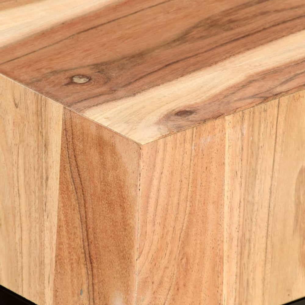 vidaXL Side Tables 2 pcs Solid Acacia Wood-1