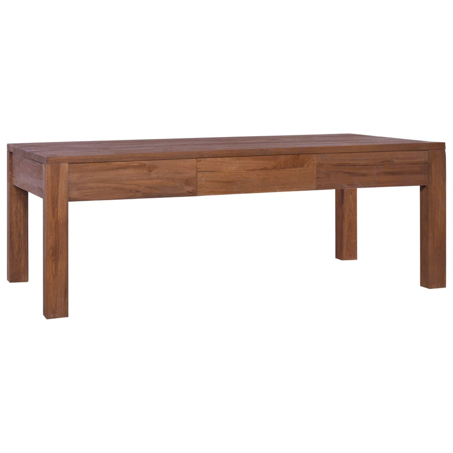 vidaXL Coffee Table 43.3"x23.6"x15.7" Solid Teak Wood-0