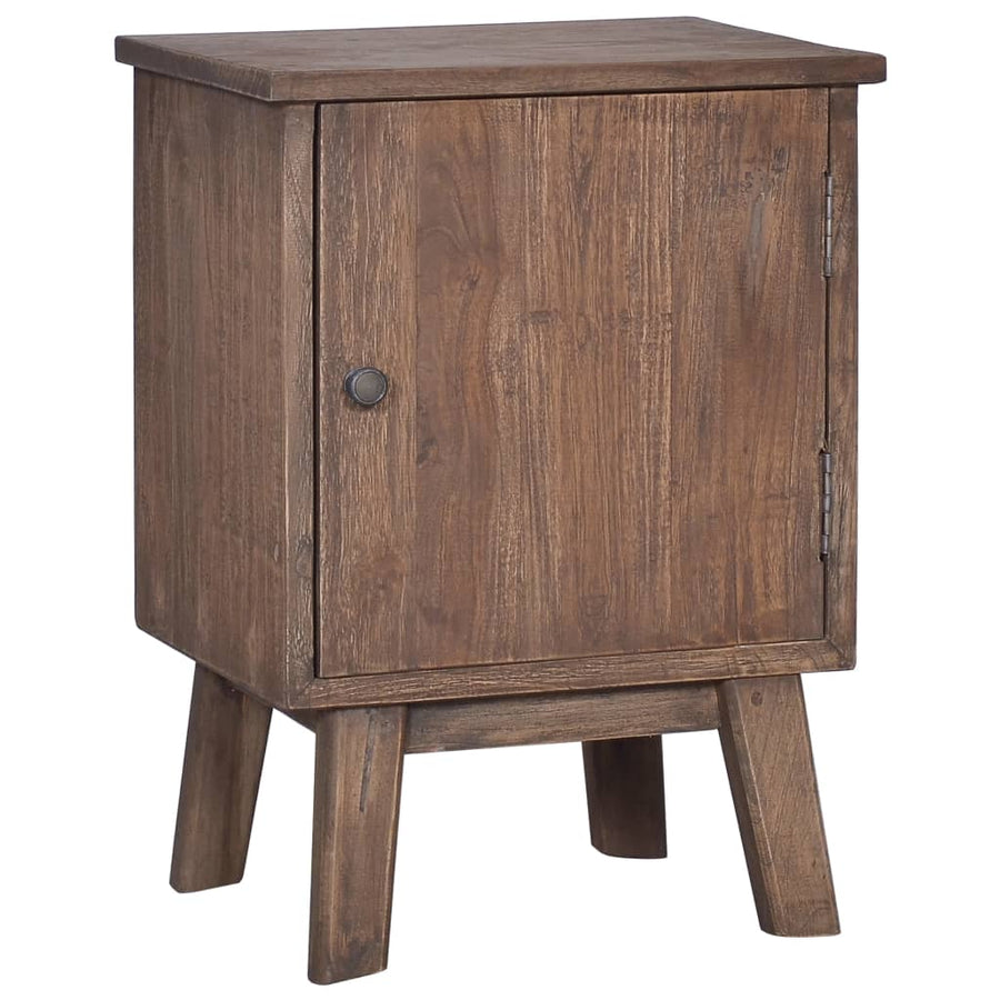 vidaXL Bedside Cabinet 15.7"x11.8"x20.9" Solid Teak Wood-0