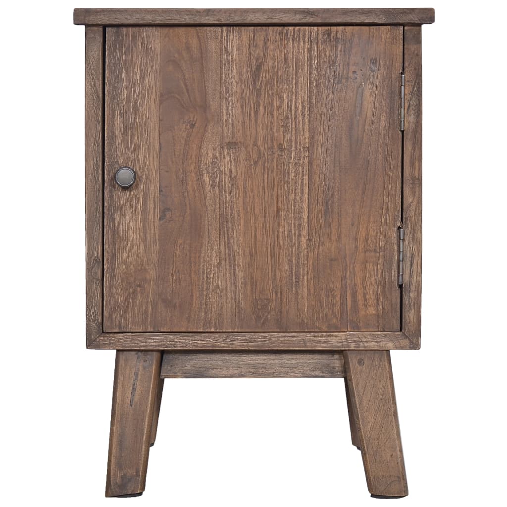 vidaXL Bedside Cabinet 15.7"x11.8"x20.9" Solid Teak Wood-3