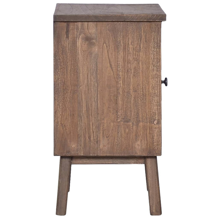vidaXL Bedside Cabinet 15.7"x11.8"x20.9" Solid Teak Wood-4