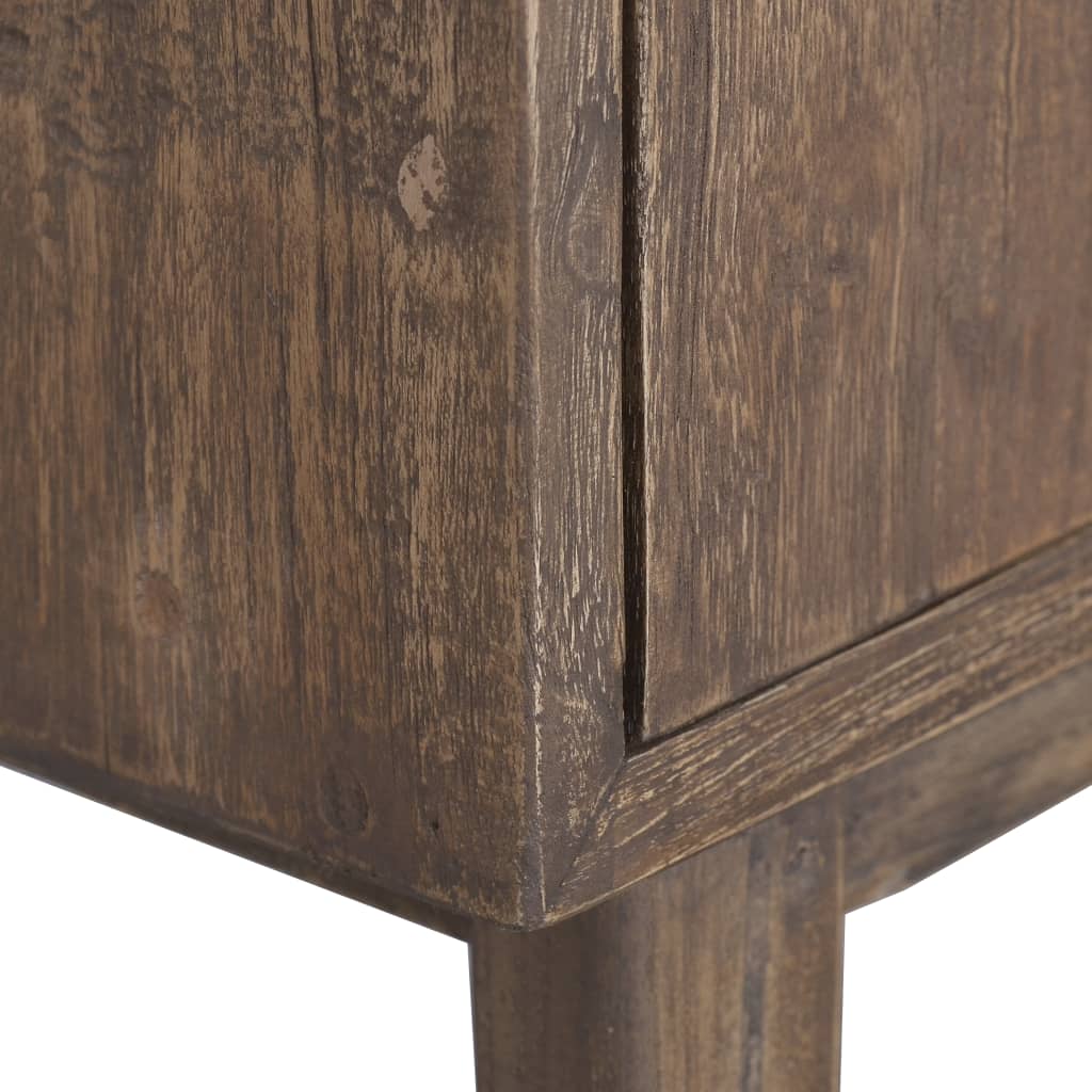vidaXL Bedside Cabinet 15.7"x11.8"x20.9" Solid Teak Wood-5