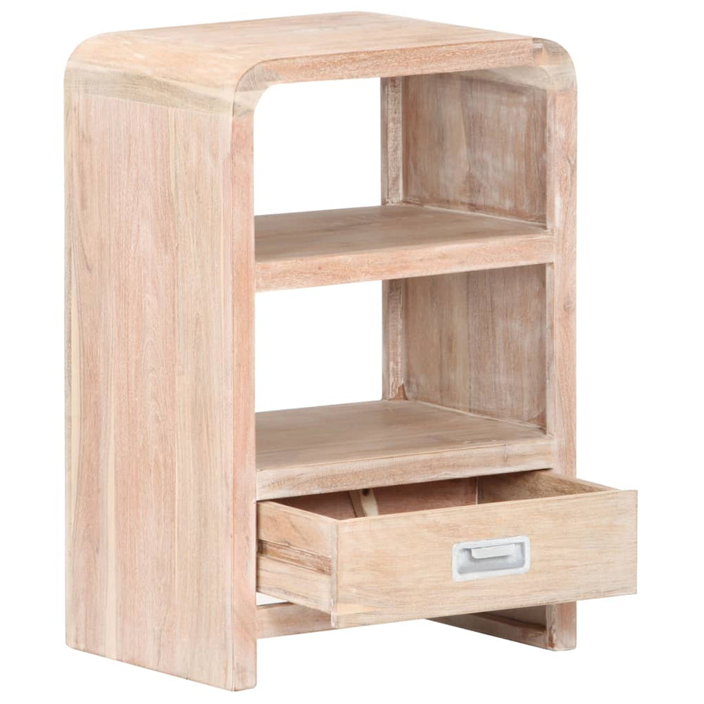 vidaXL Nightstand Storage Bedside Cabinet Bedroom Furniture Solid Wood Acacia-1