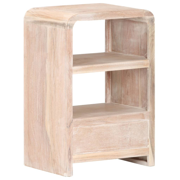 vidaXL Nightstand Storage Bedside Cabinet Bedroom Furniture Solid Wood Acacia-4