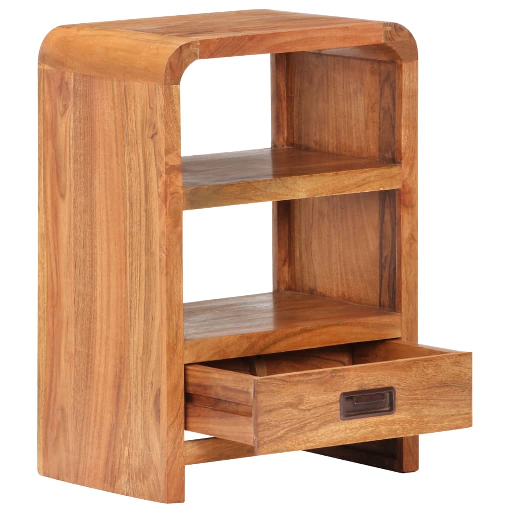 vidaXL Nightstand Storage Bedside Cabinet Bedroom Furniture Solid Wood Acacia-6