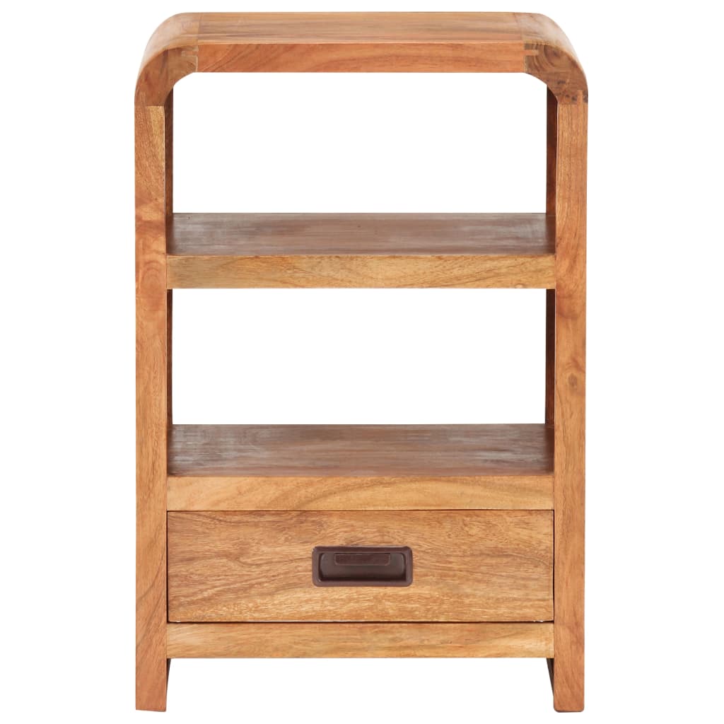 vidaXL Nightstand Storage Bedside Cabinet Bedroom Furniture Solid Wood Acacia-7