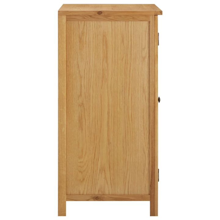 vidaXL Wardrobe Solid Oak Wood Storage Clothes Cabinet Wooden White/Light Wood-7