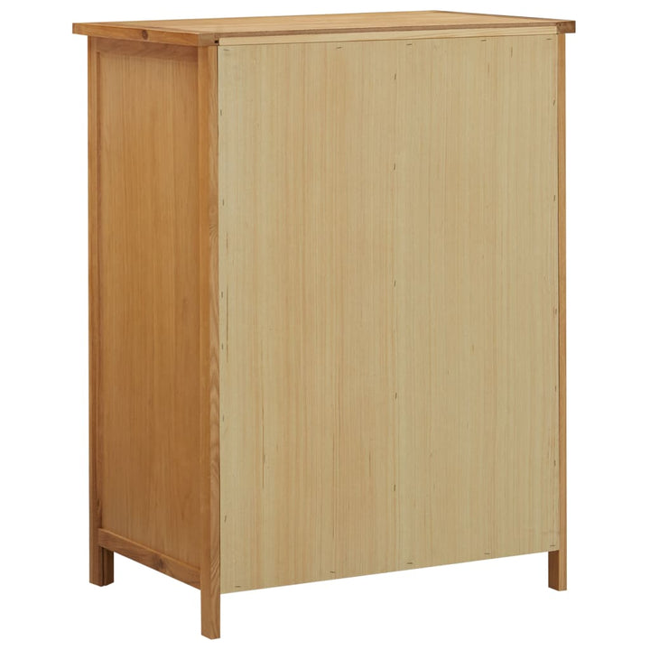 vidaXL Wardrobe Solid Oak Wood Storage Clothes Cabinet Wooden White/Light Wood-8