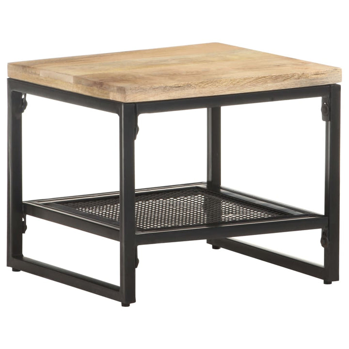 vidaXL Side Table 15.7"x15.7"x13.8" Solid Mango Wood-6