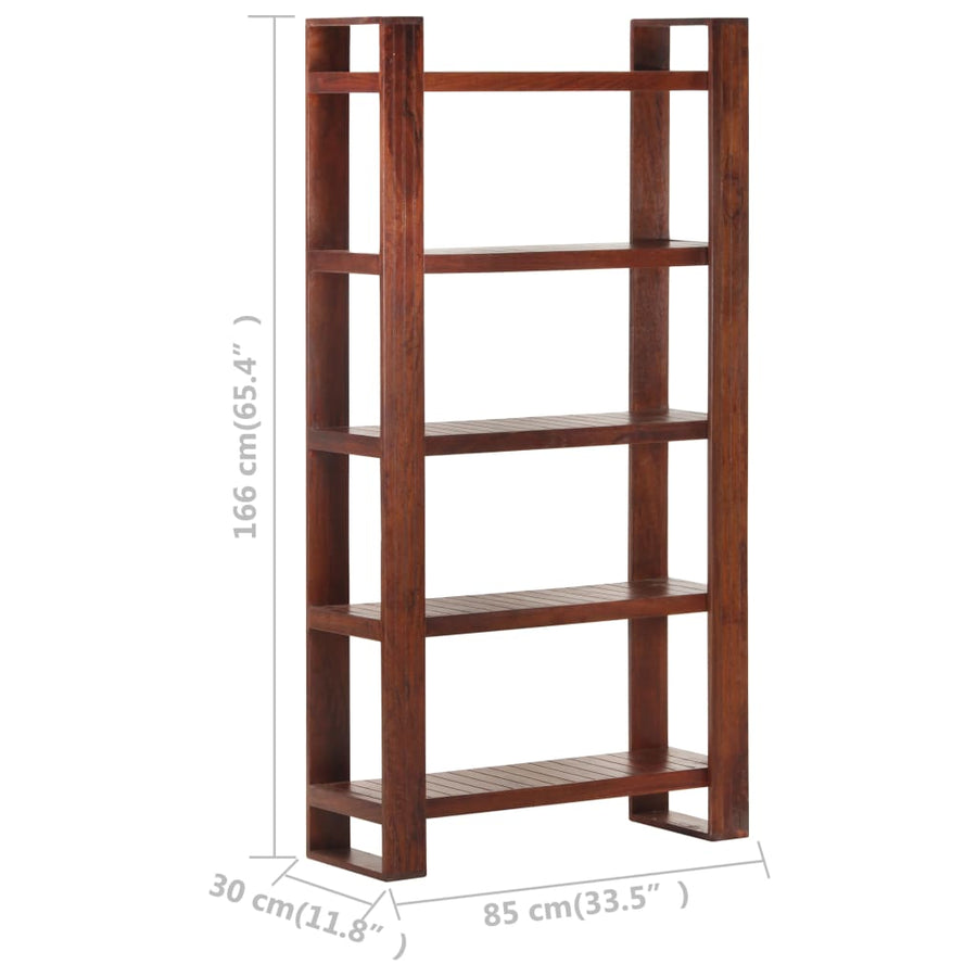 vidaXL Bookshelf Book Cabinet Wall Bookcase Standing Shelves Solid Wood Acacia-0
