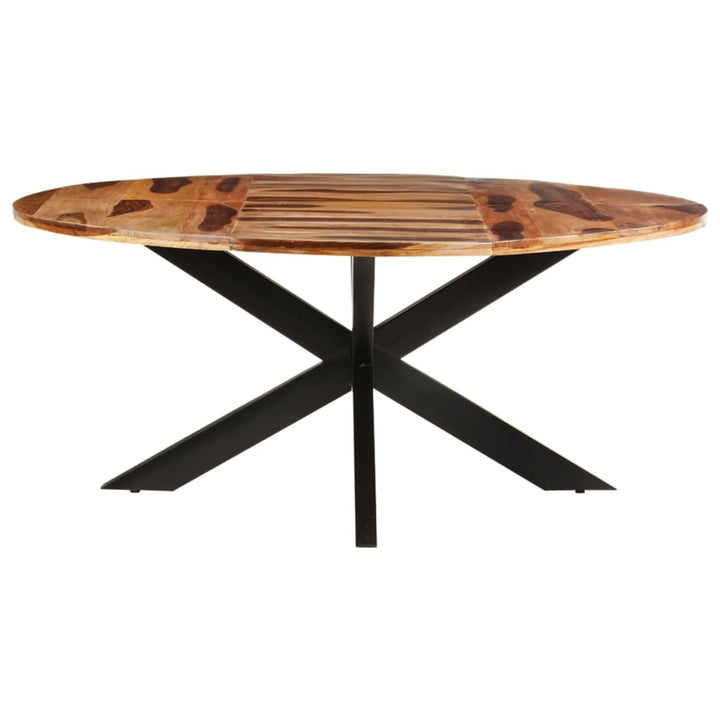 vidaXL Dining Table Round 68.9"x29.5" Acacia Wood with Honey Finish-0