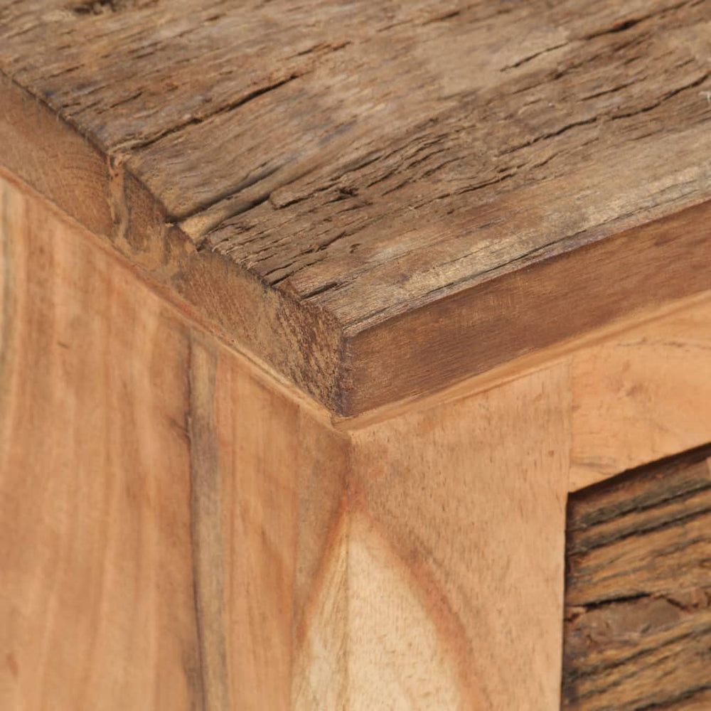 vidaXL Sideboard 23.6"x13"x29.5" Solid Acacia Wood and Reclaimed Wood-1