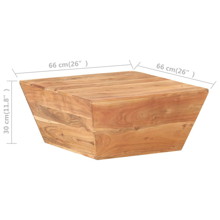 vidaXL Coffee Table V-shape 26"x26"x11.8" Solid Acacia Wood-4