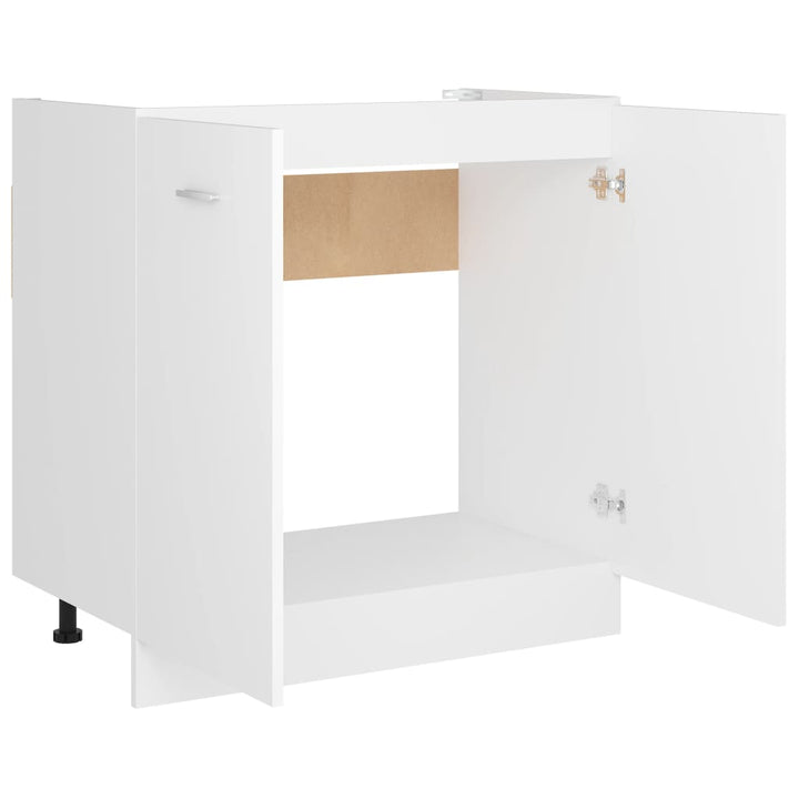 vidaXL Sink Bottom Cabinet White 31.5"x18.1"x32.1" Engineered Wood-5