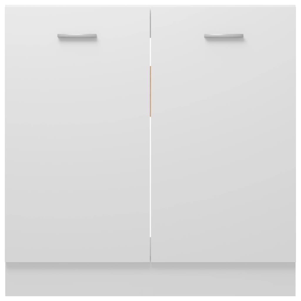 vidaXL Sink Bottom Cabinet White 31.5"x18.1"x32.1" Engineered Wood-6