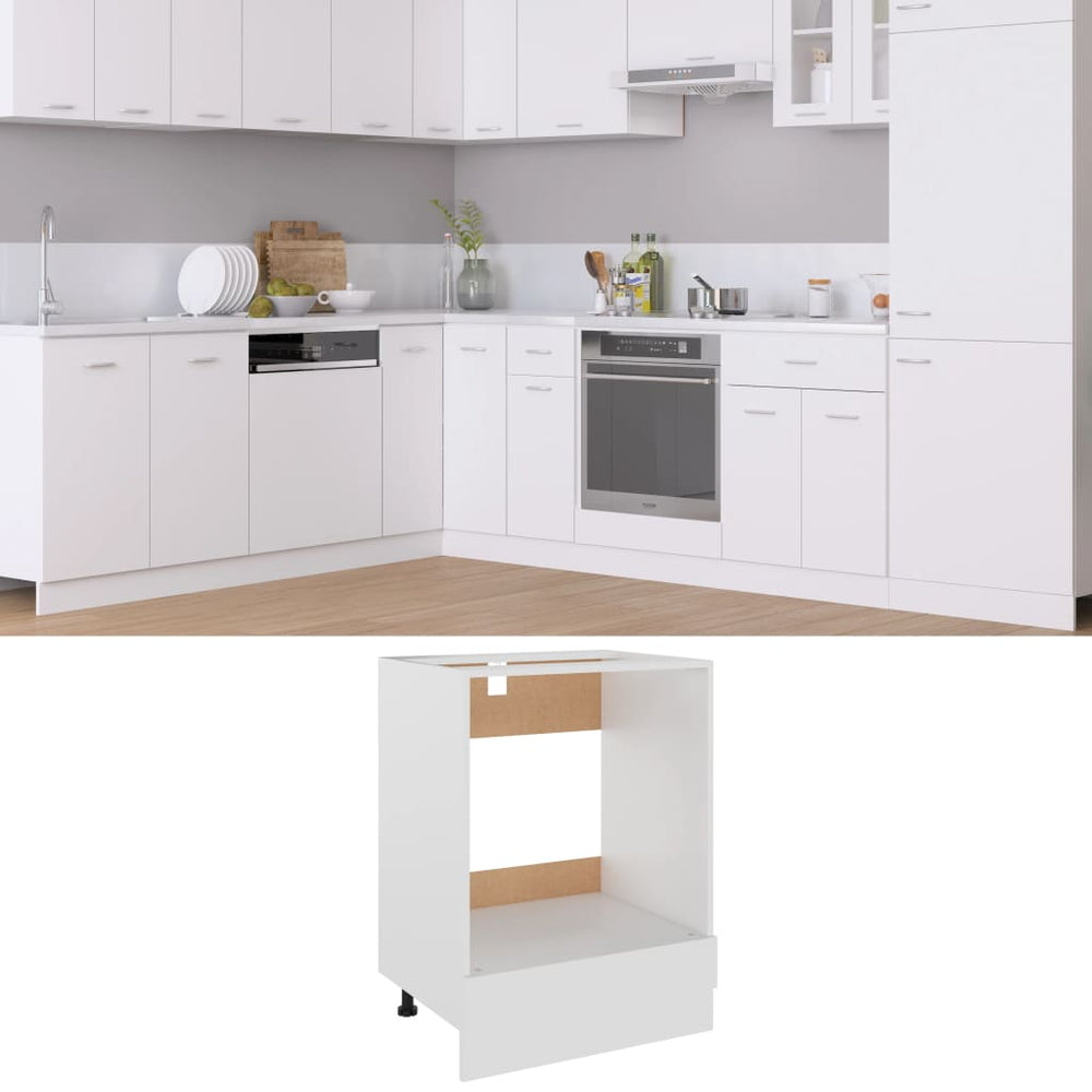 vidaXL Oven Cabinet White 23.6"x18.1"x32.1" Engineered Wood-1