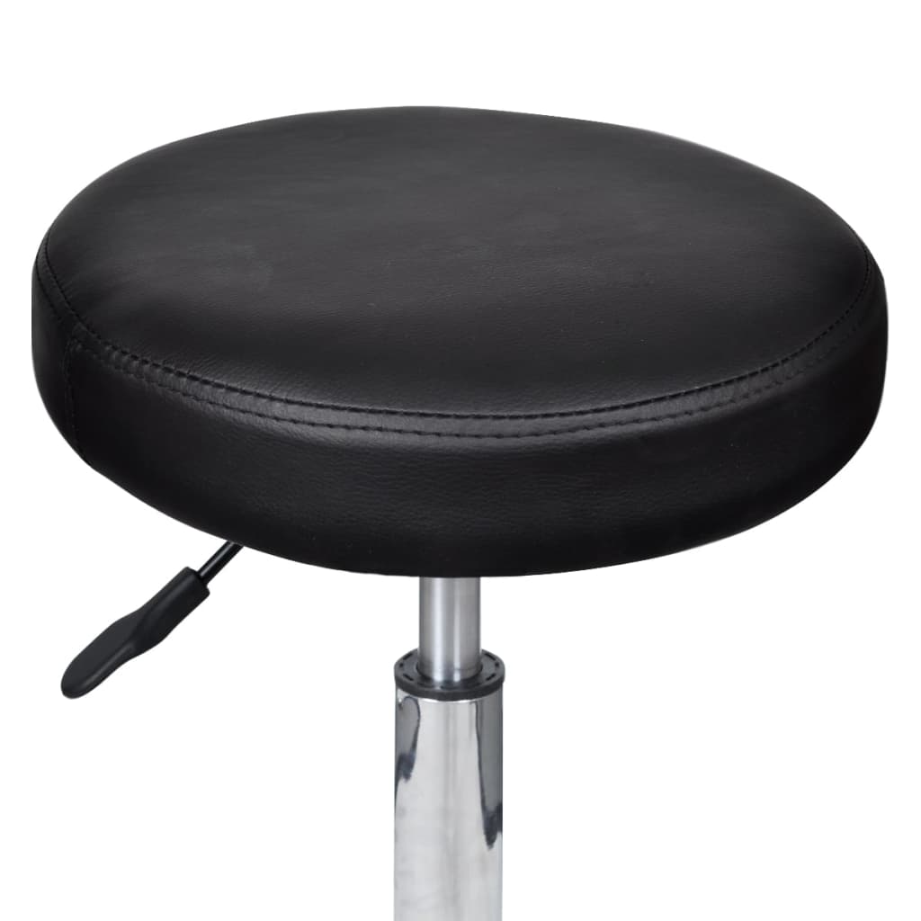 vidaXL Office Chair Swivel Rolling Stool with Wheels for Office Faux Leather-4