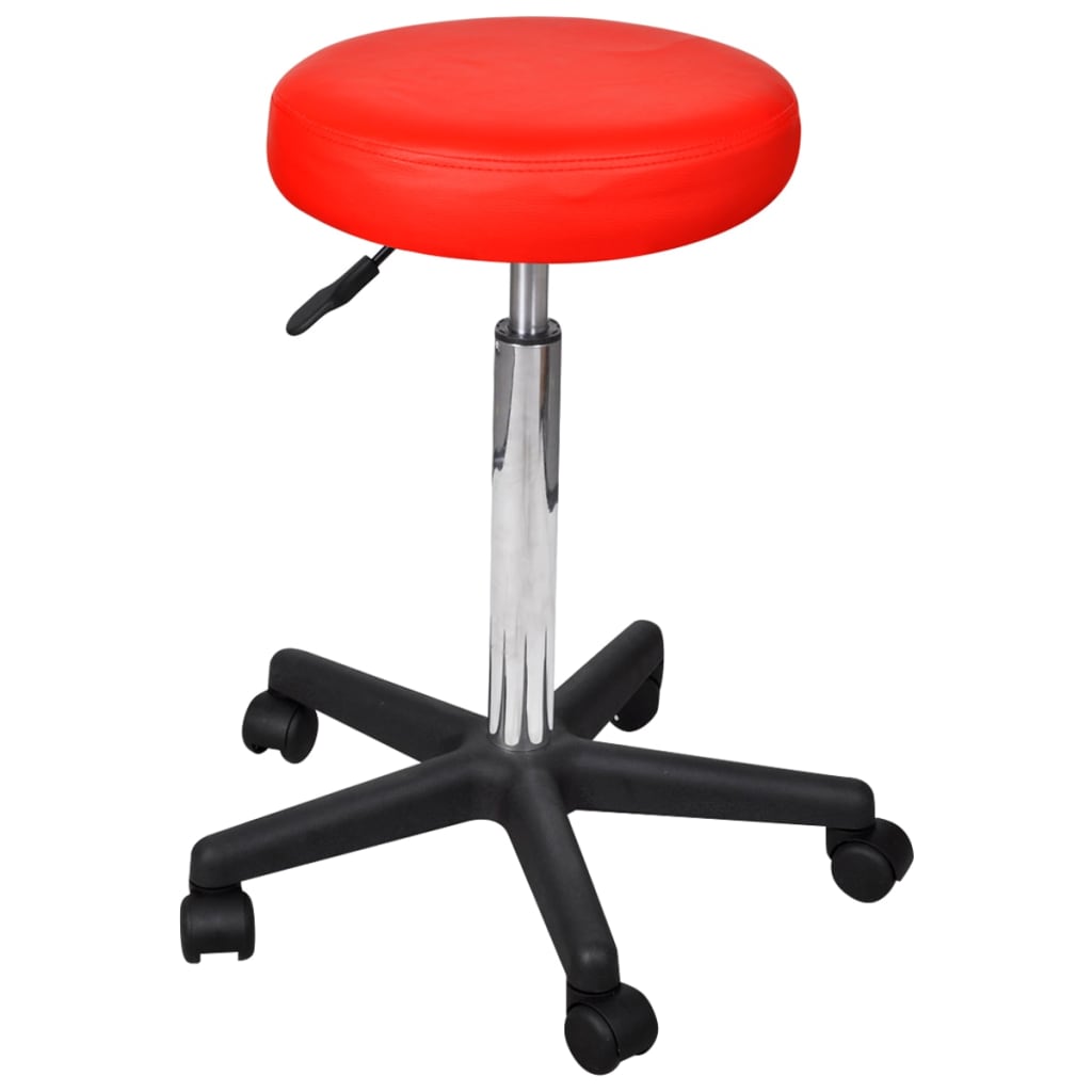 vidaXL Office Chair Swivel Rolling Stool with Wheels for Office Faux Leather-6