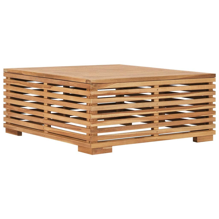 vidaXL Patio Table and Footrest Set&Dark Gray Cushion Solid Teak Wood-1