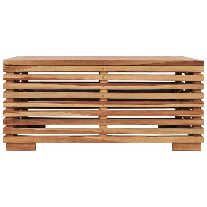 vidaXL Patio Table and Footrest Set&Dark Gray Cushion Solid Teak Wood-2