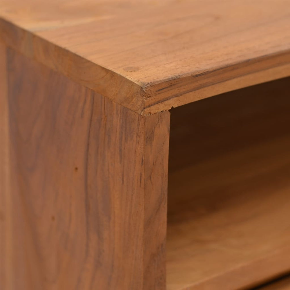 vidaXL Solid Wood Teak Console Table Desk 31.5"x11.8"x31.5"/43.3"x11.8"x31.1"-1
