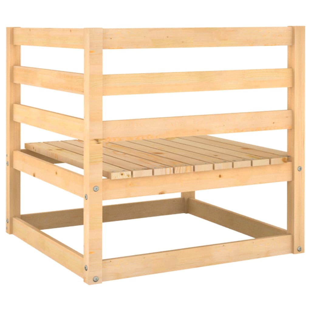 vidaXL 2 Piece Patio Lounge Set with Cushions Solid Wood Pine-6