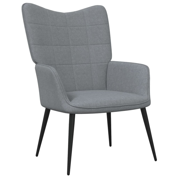 vidaXL Relaxing Chair Black Fabric-3